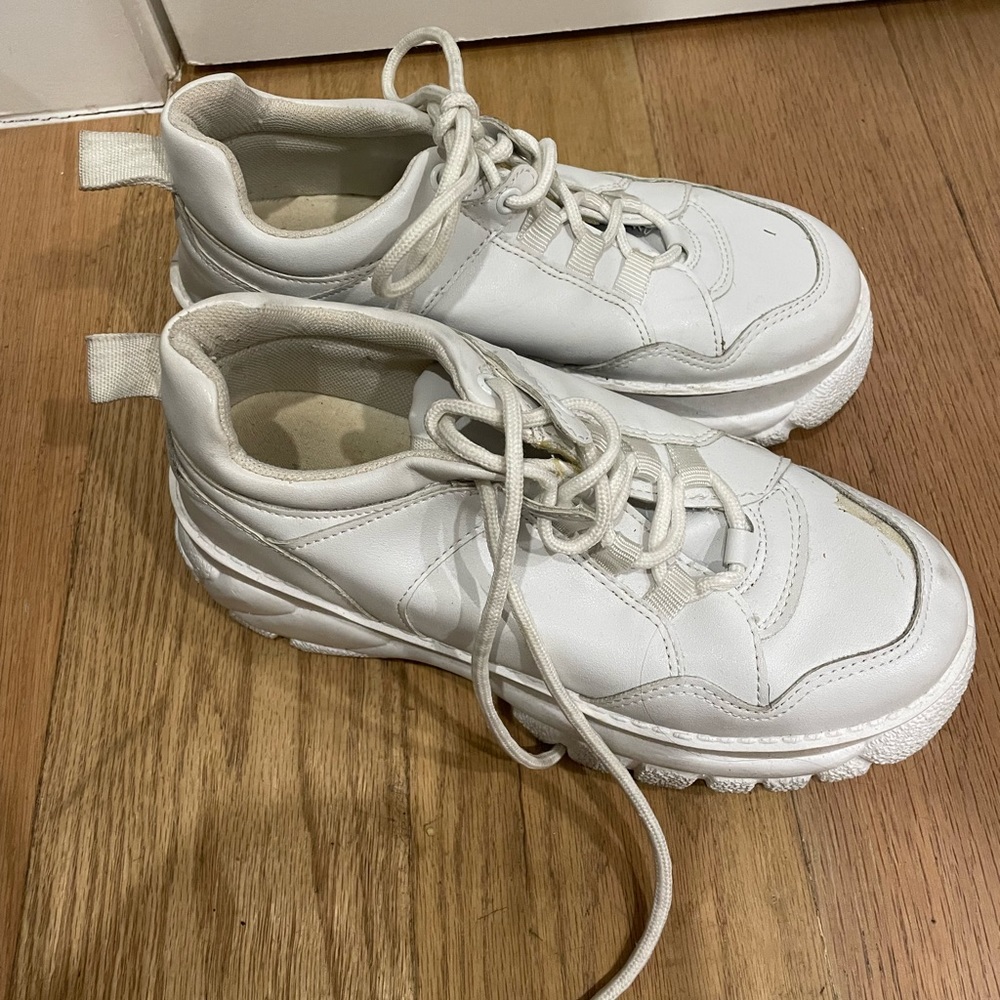 Chunky white shoes